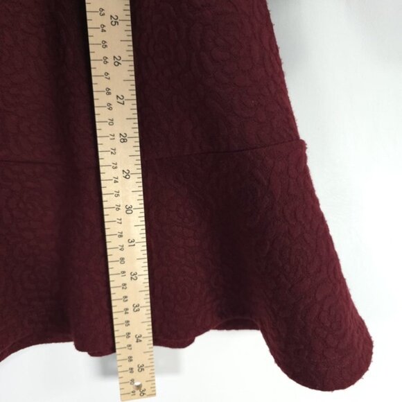 ANTHROPOLOGIE Mare Mare Odila Rose Quilted Mini Dress Burgundy Size XS - Picture 11 of 16